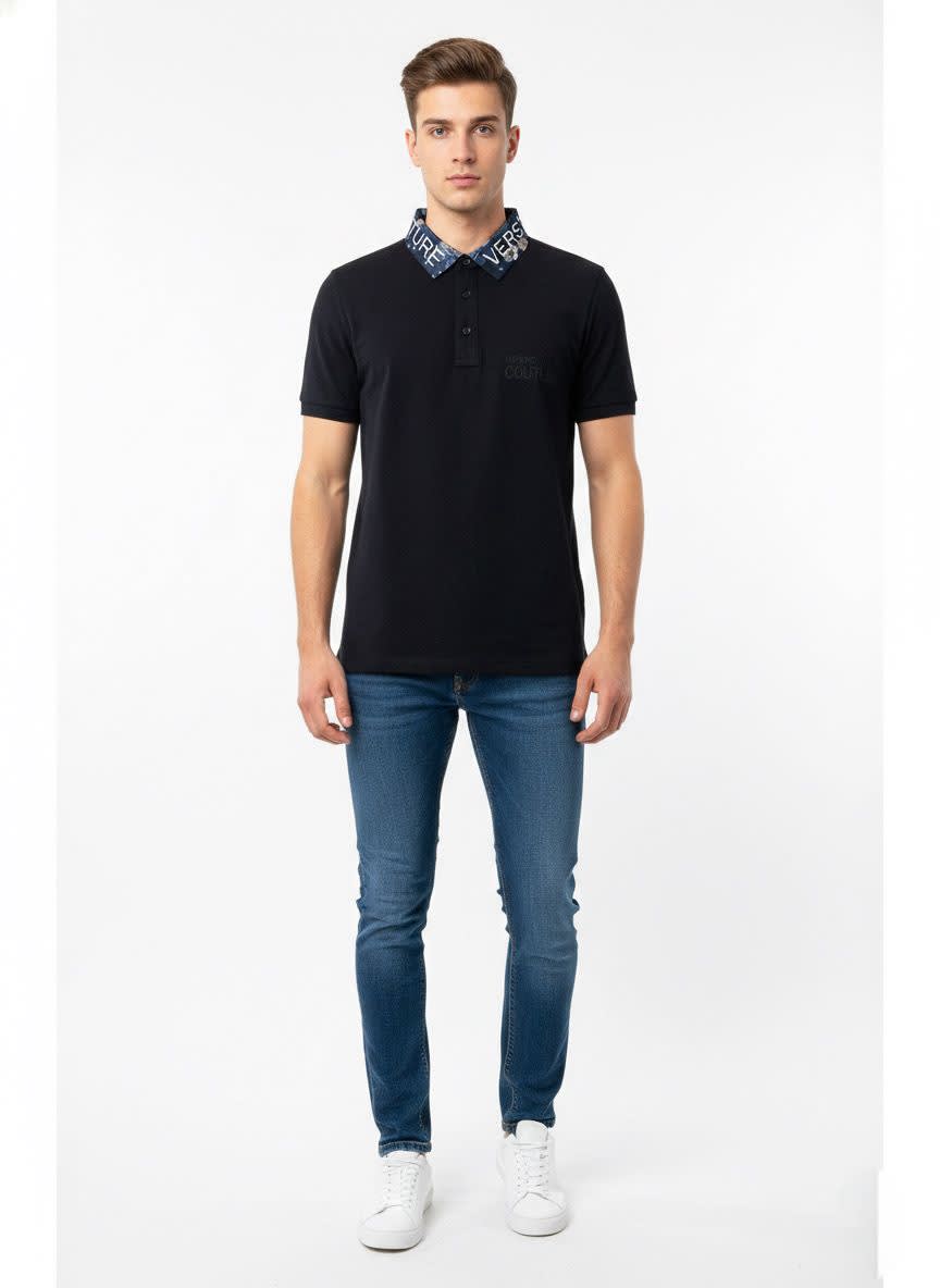 Versace Black Premium Quality Polo T-shirt-0