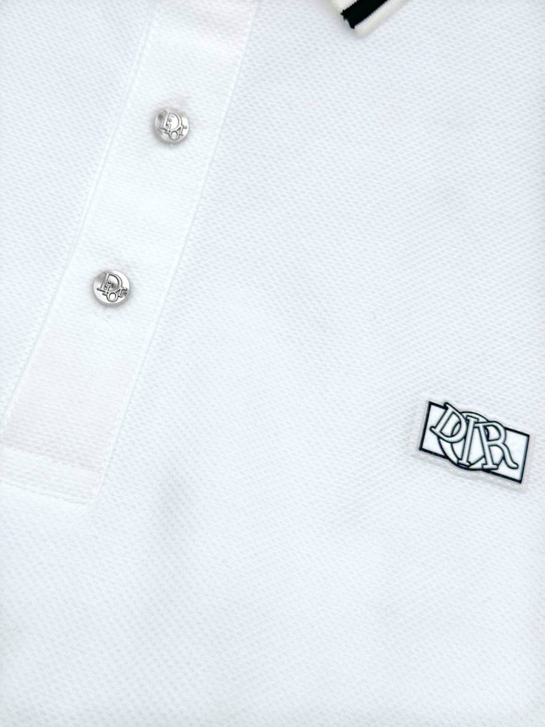 Dior White Premium Quality Polo T-Shirt-2