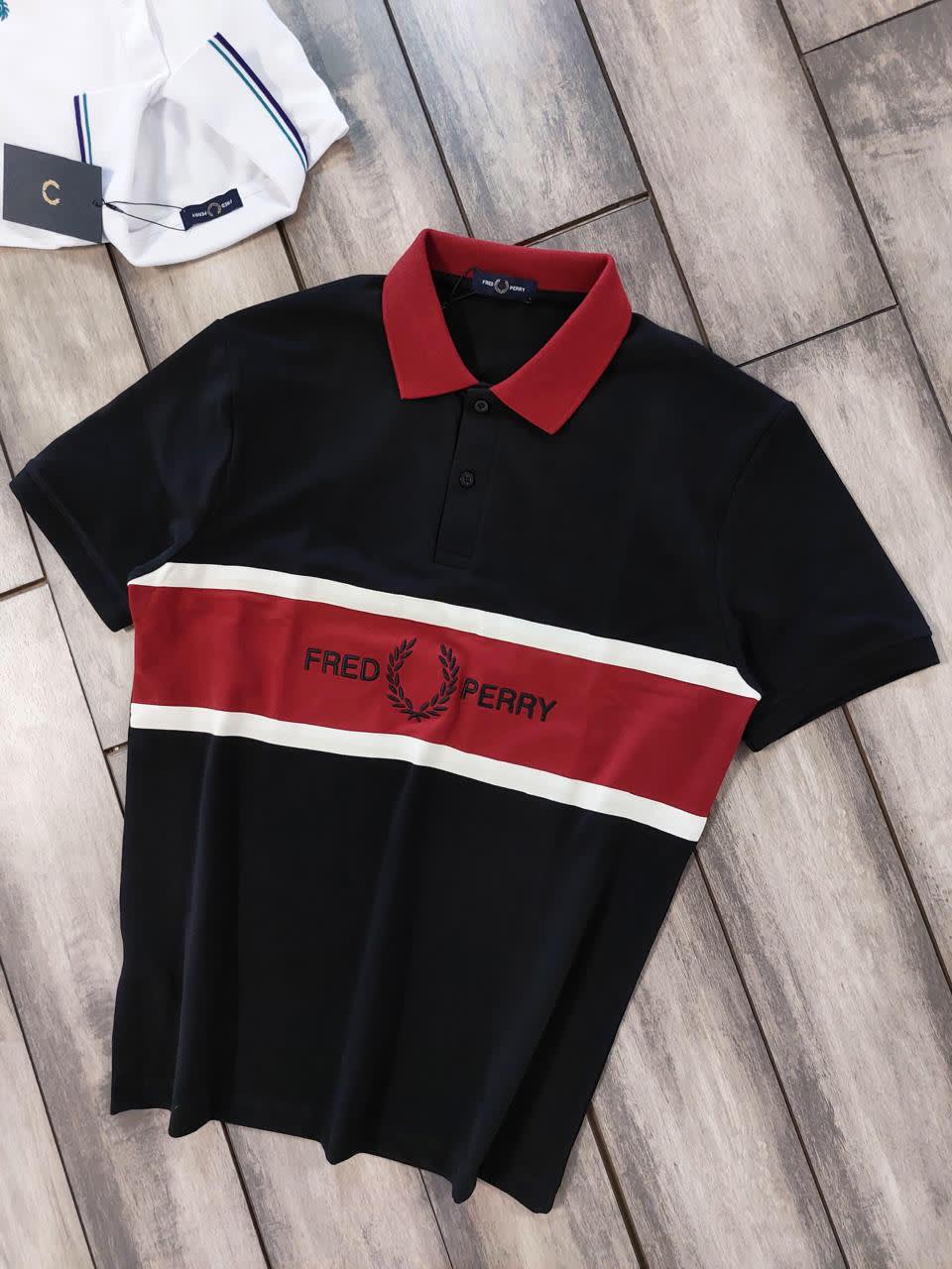 Fred Perry Embroidered logo Black Premium T-shirt-2