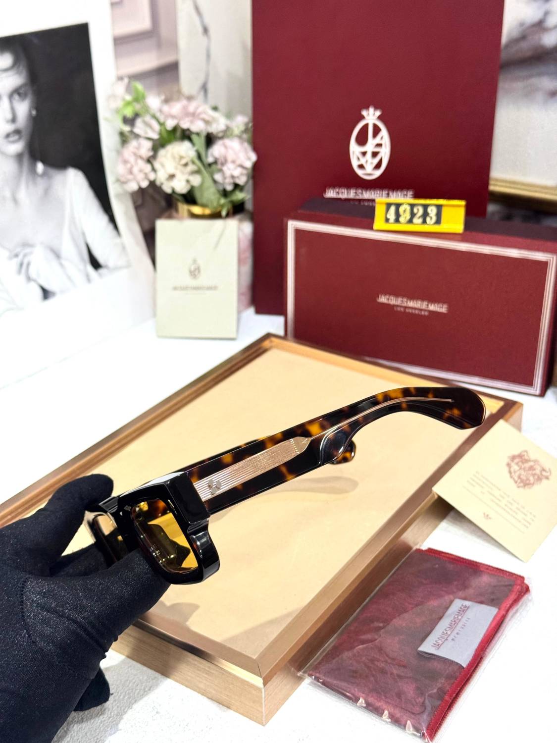 Jacques Marie Mage Yellow Luxury Sunglasses-3