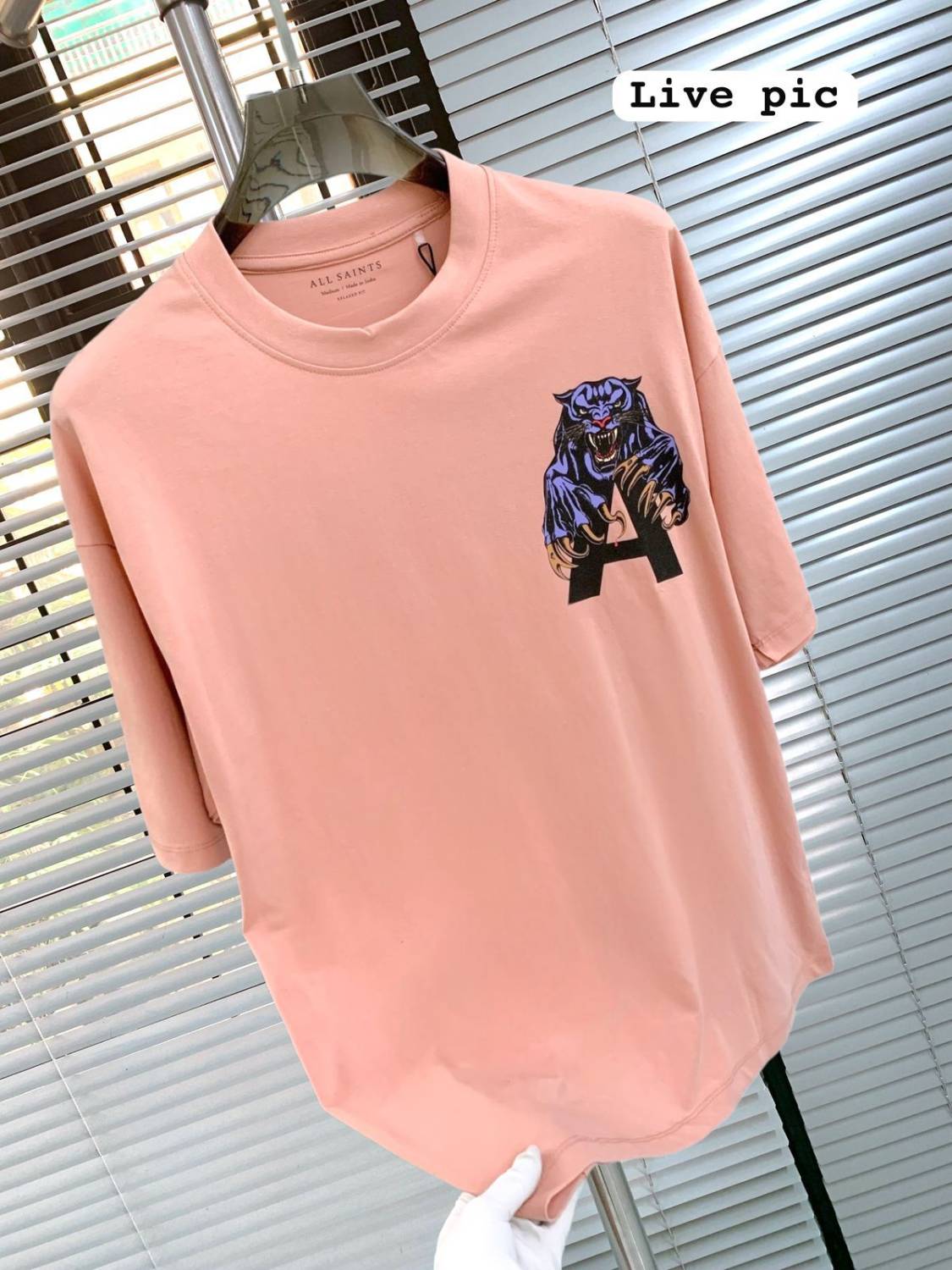 All Saints Pink Premium Quality T-shirt-4