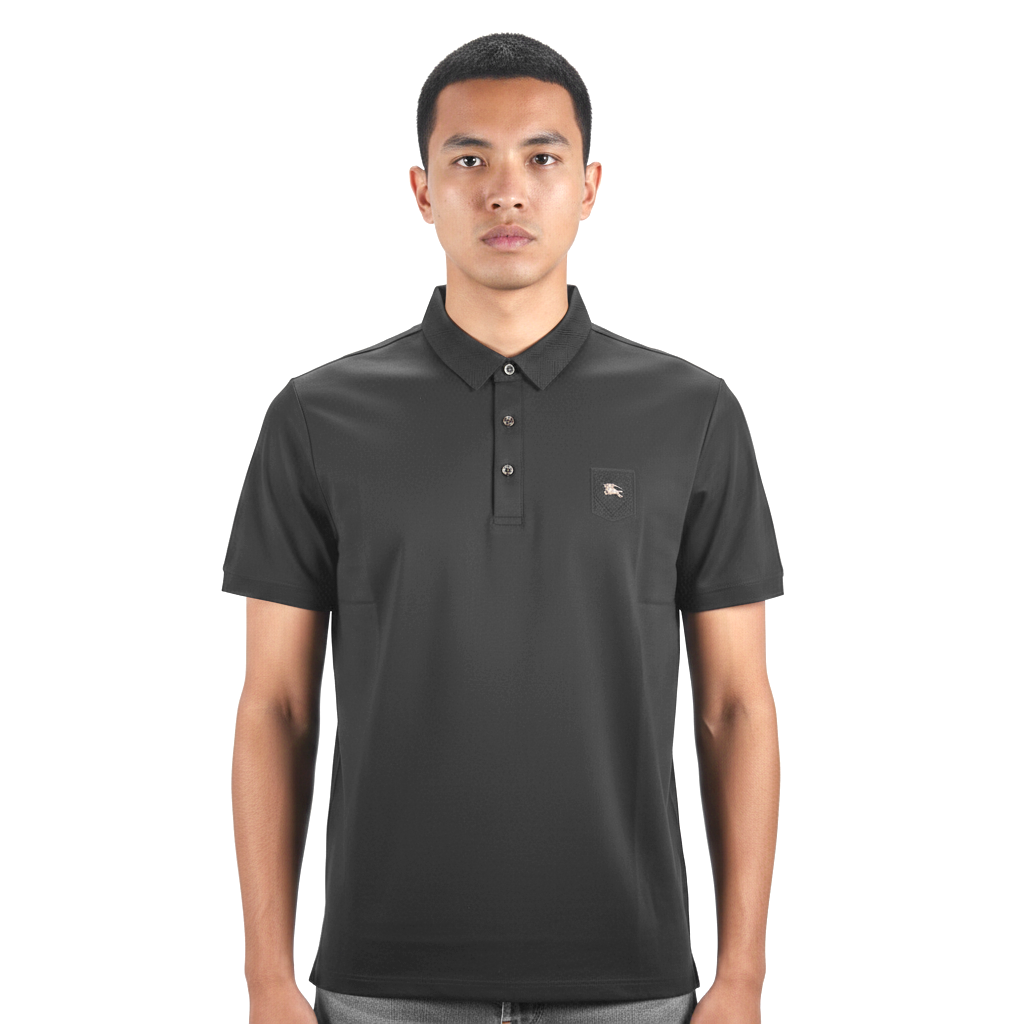 Burberry Black Premium Quality Polo Tees-1