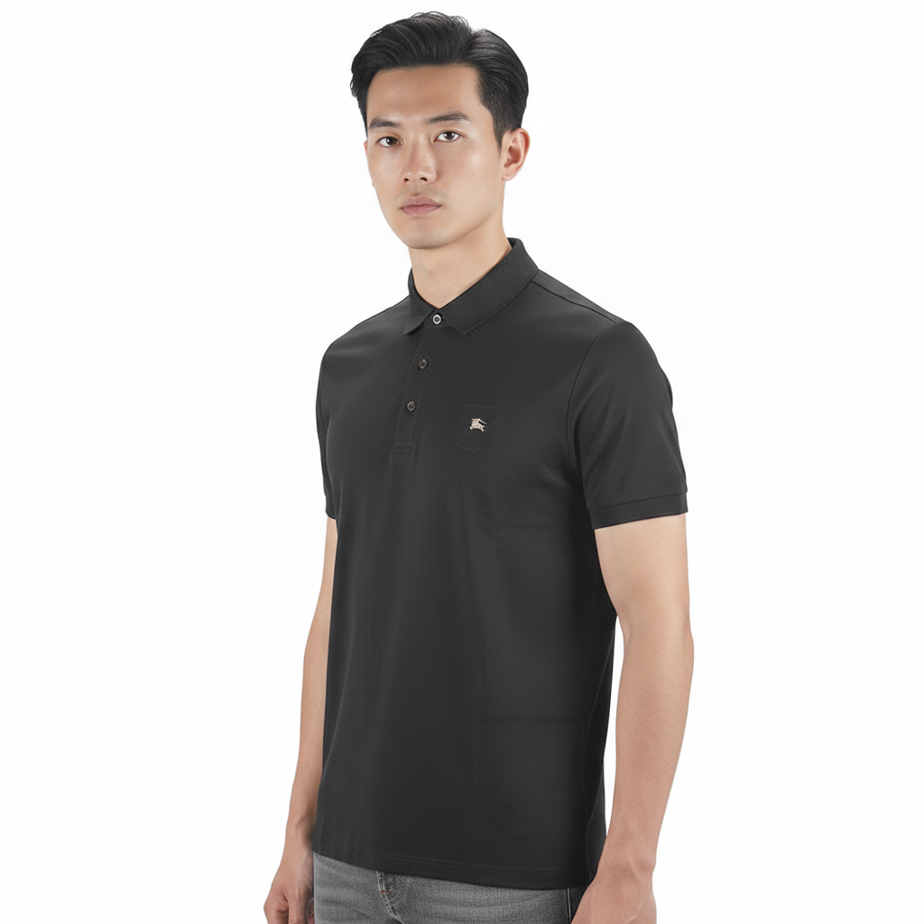 Burberry Black Premium Quality Polo Tees-0