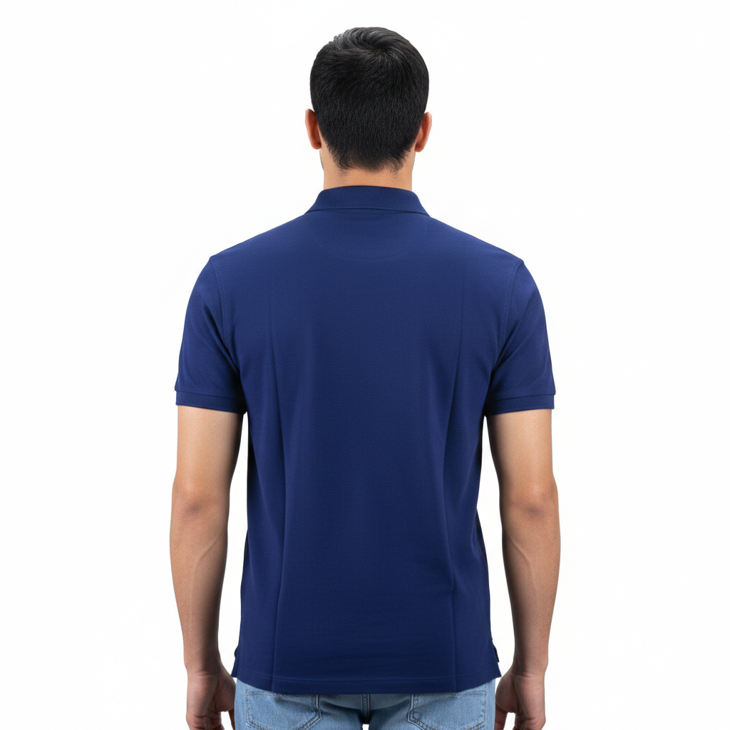 Louis Vuitton Blue Embossed Teddy Premium Polo T-shirt-5