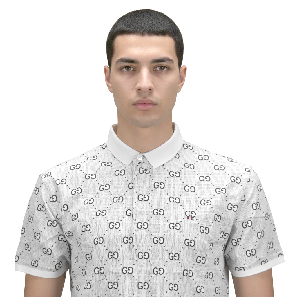 Gucci White Premium Quality Polo Tees-3