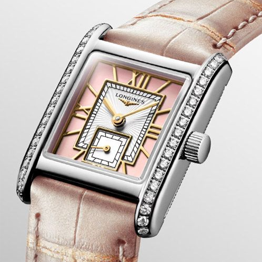 Longines Mini DolceVita "Blossom Pink" Women Watch L5.200.0.99.2-1