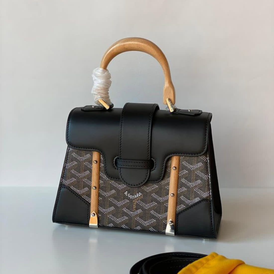 Goyard Saigon Premium Black PM Handle Bag-0