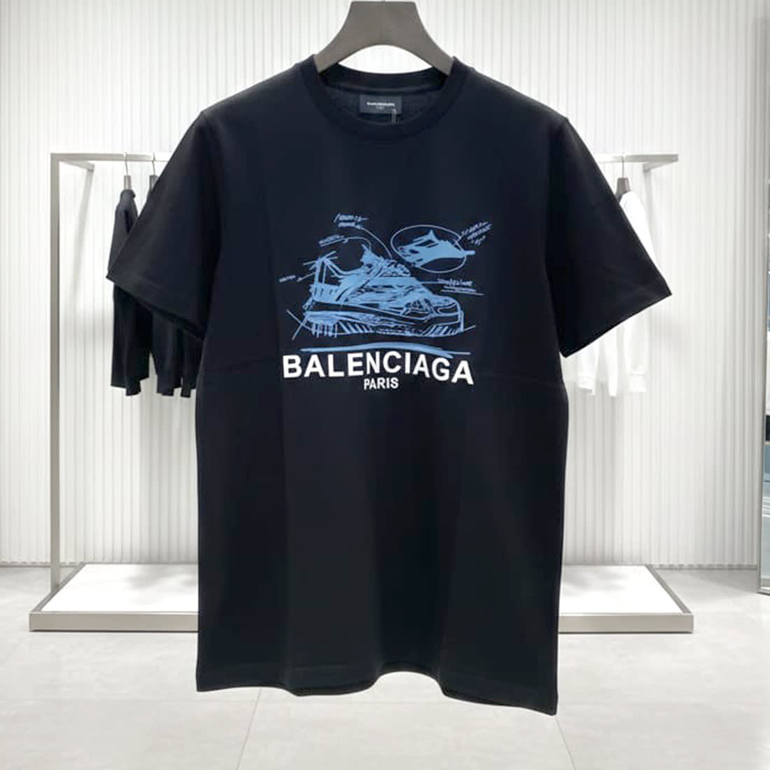 Balenciaga Black Premium Quality T-shirt-1