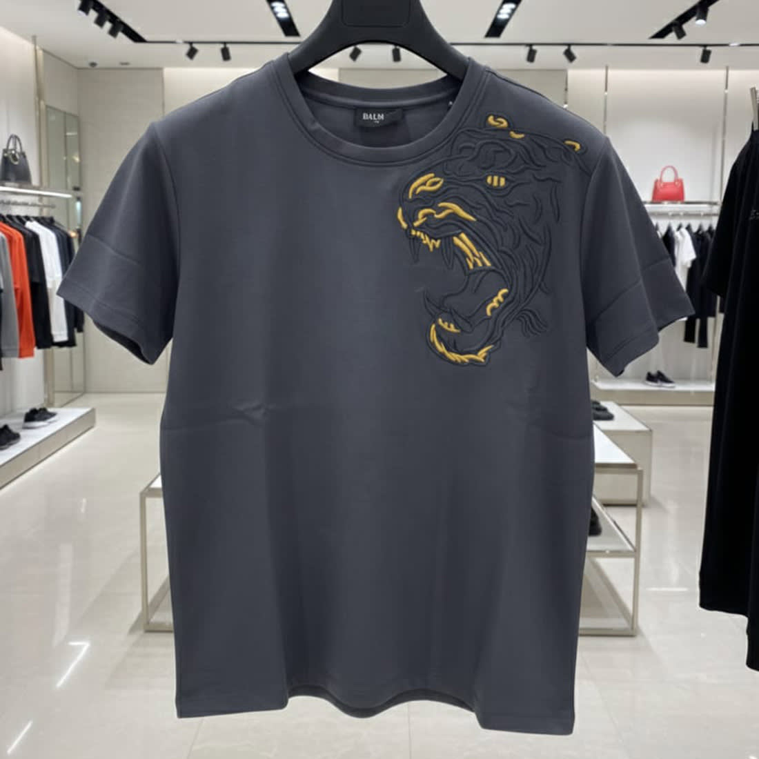 Balmain Clubwear Grey Premium Quality T-shirt-1