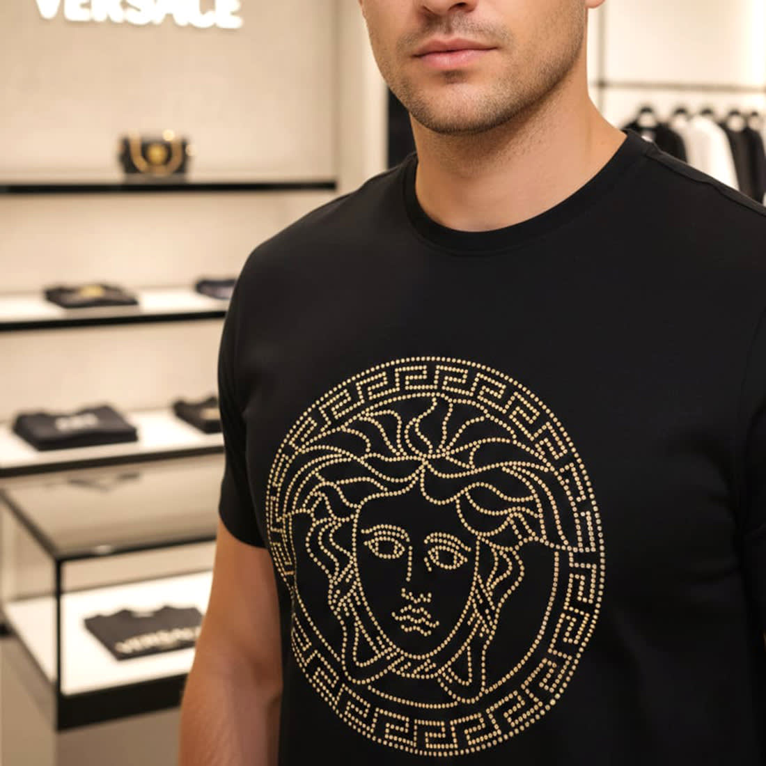 Versace Clubwear Black Premium Quality T-shirt-0