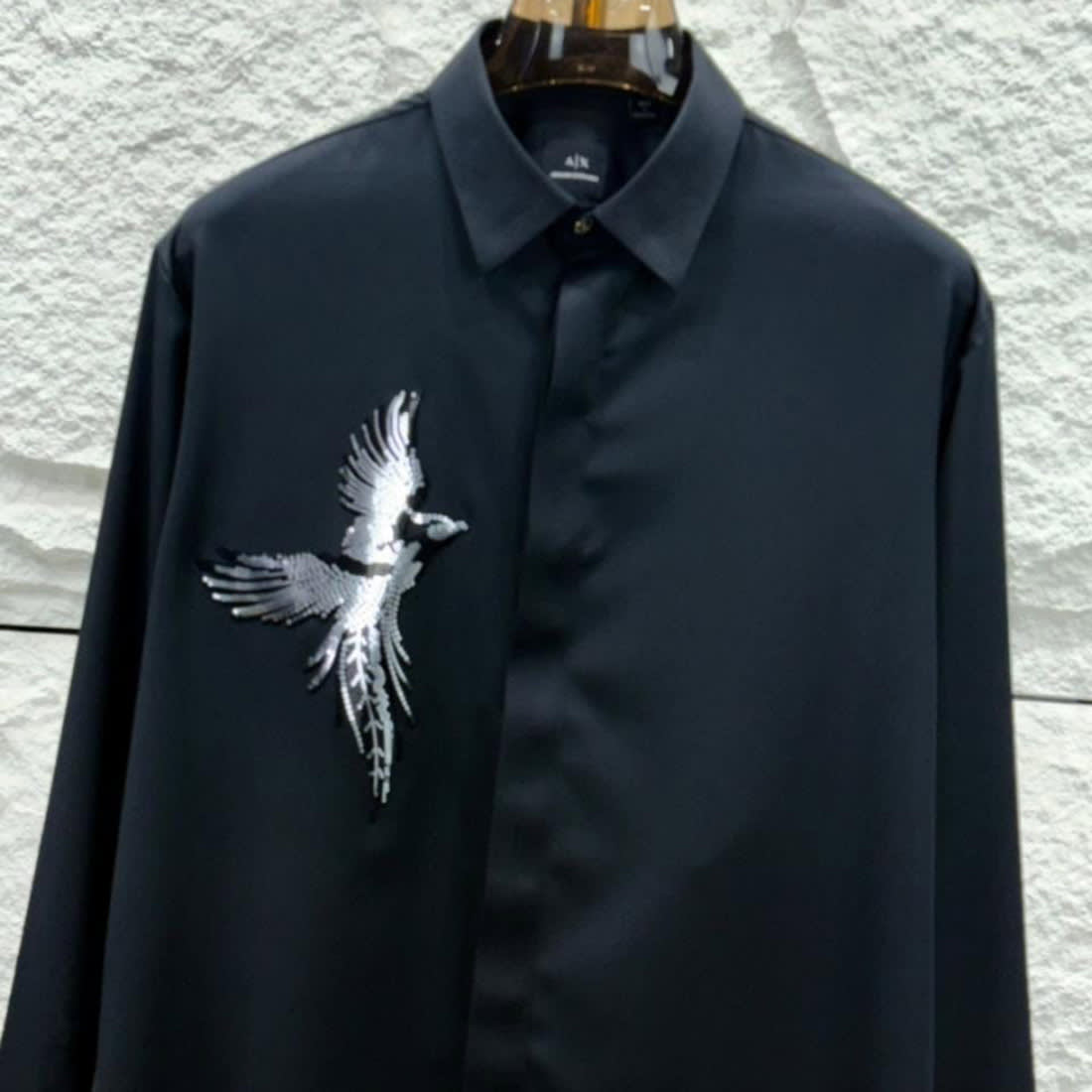 Armani Exchange Black Premium Quality Cotton Shirt-1