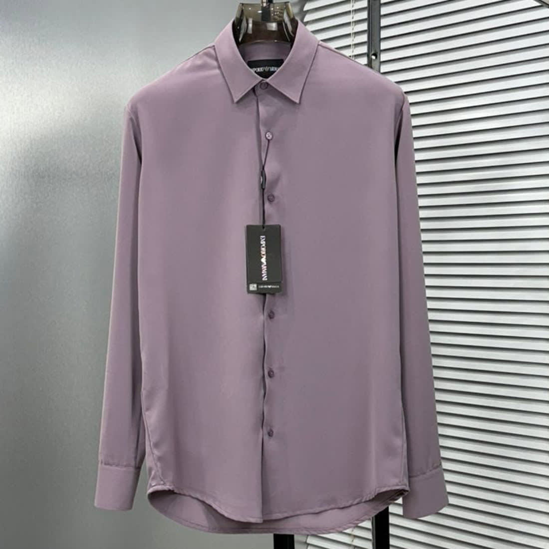 Emporio Armani Purple Premium Quality Stretchable Shirt-0