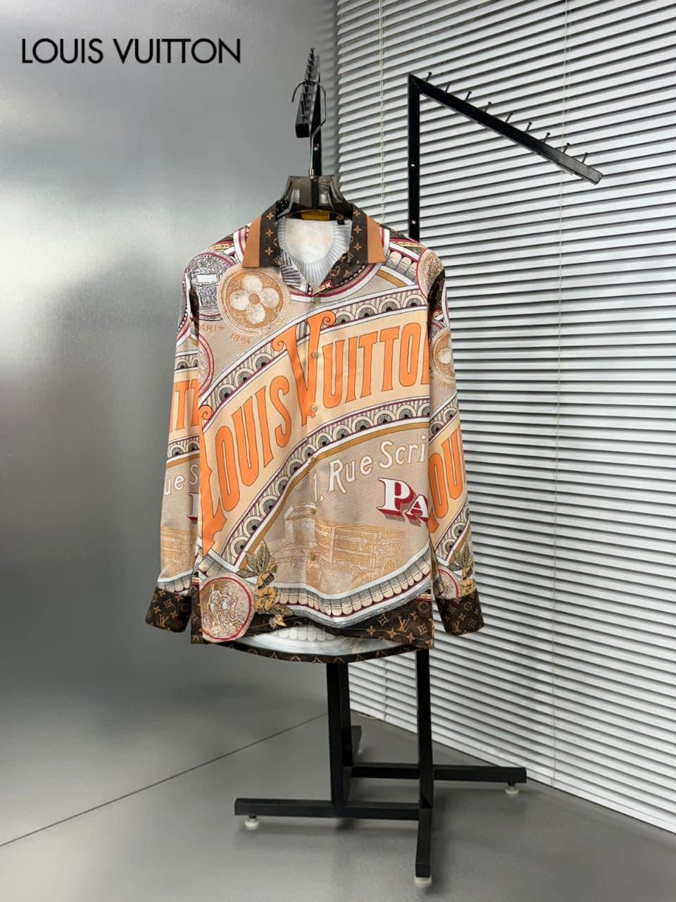 Louis Vuitton Monogram Orange Premium Cotton Shirt-0