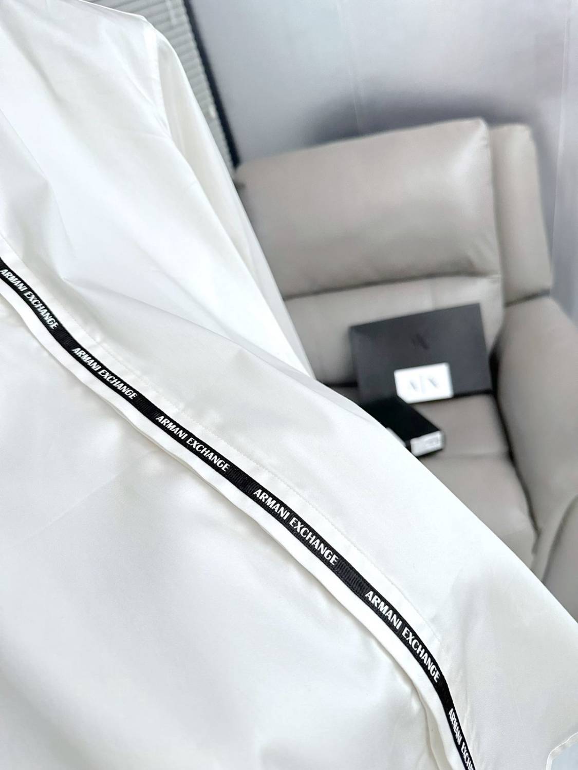 Armani Exchange White Premium Quality Cotton Shirt-2