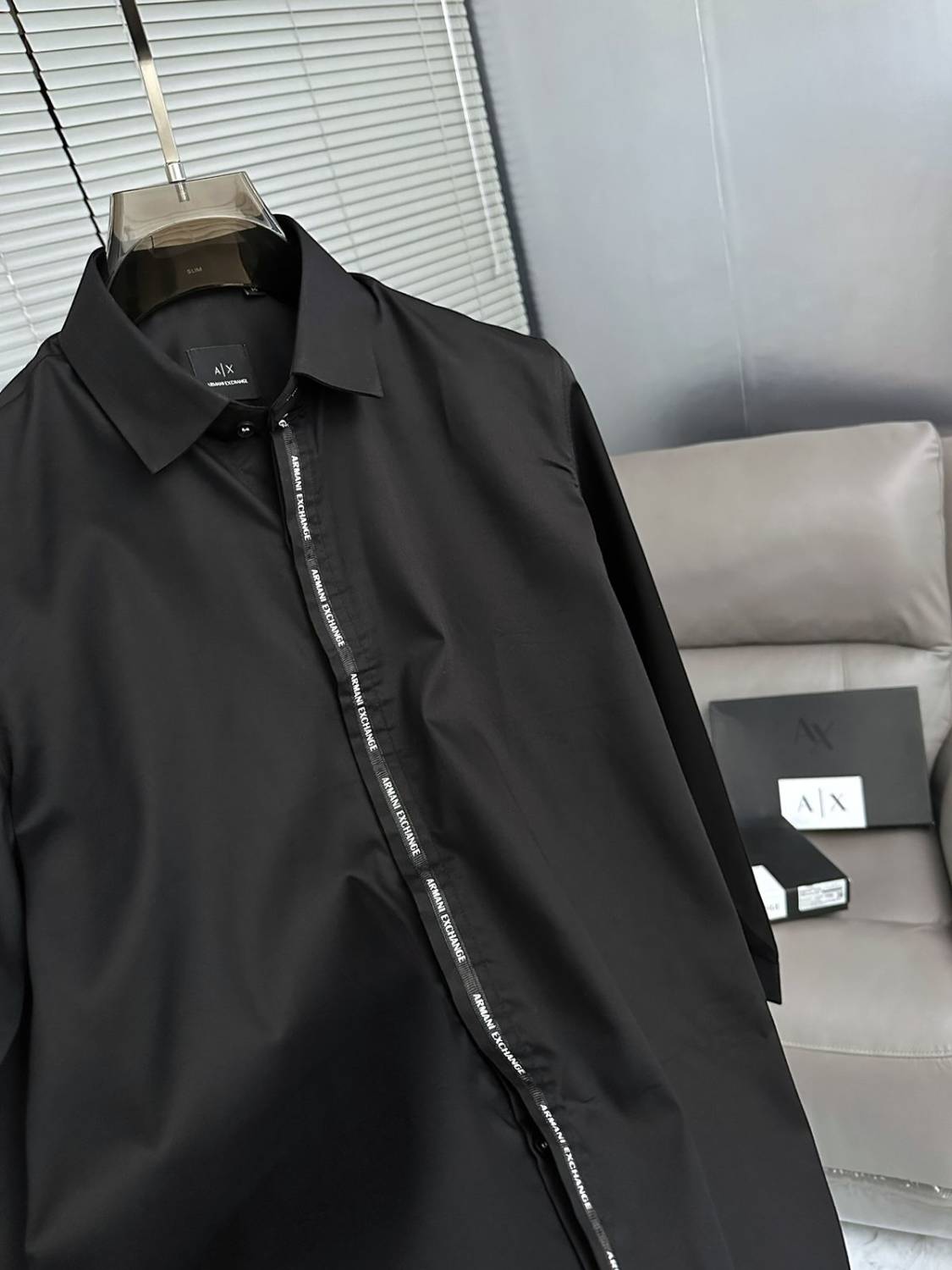 Armani Exchange Black Premium Quality Cotton Shirt-5