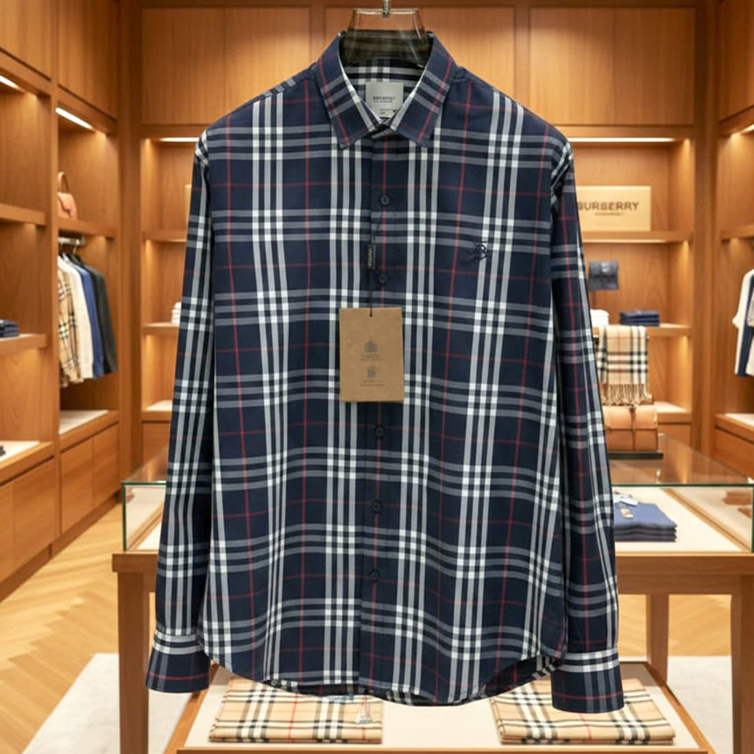 Burberry Blue Check Premium Quality Shirt-0