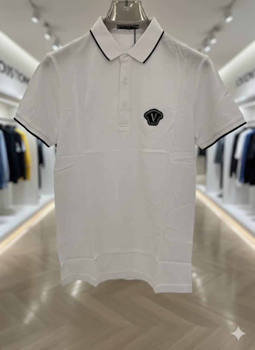 Versace White Premium Quality Polo T-shirt-1
