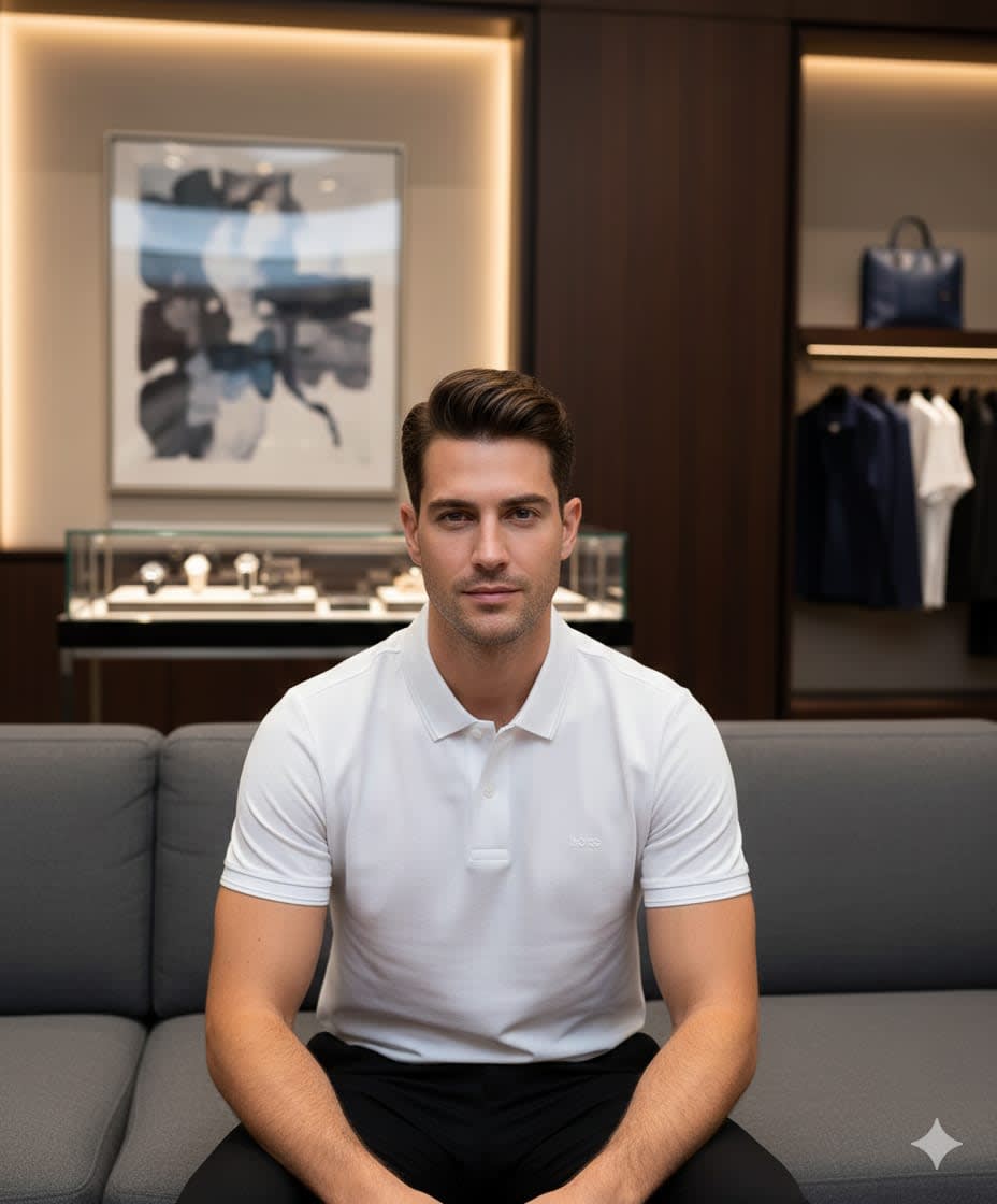 Hugo Boss White Premium Quality Polo Tees-0