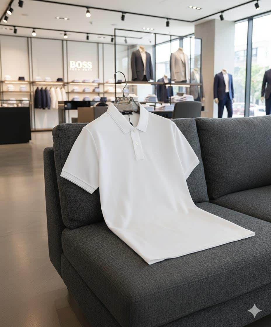 Hugo Boss White Premium Quality Polo Tees-4