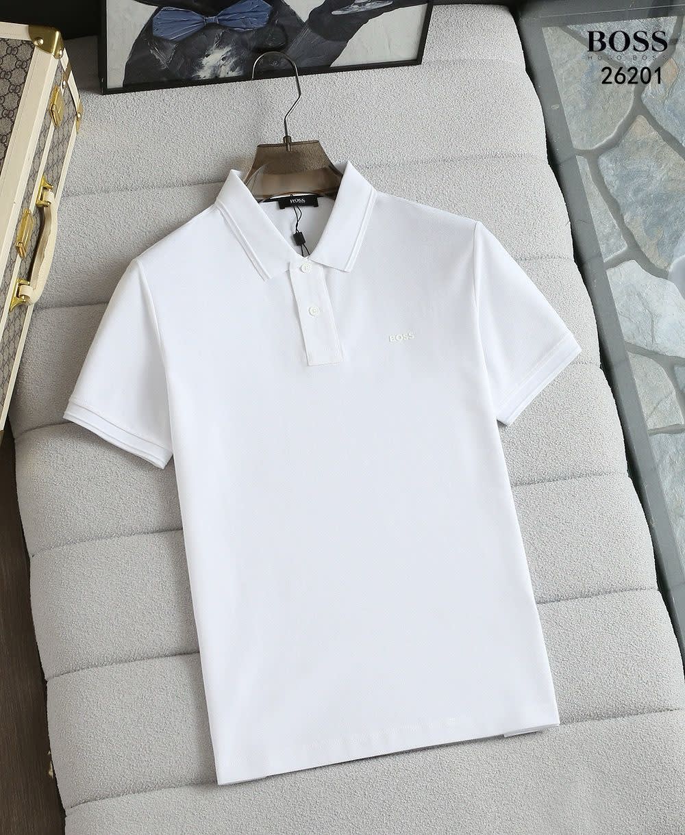Hugo Boss White Premium Quality Polo Tees-2