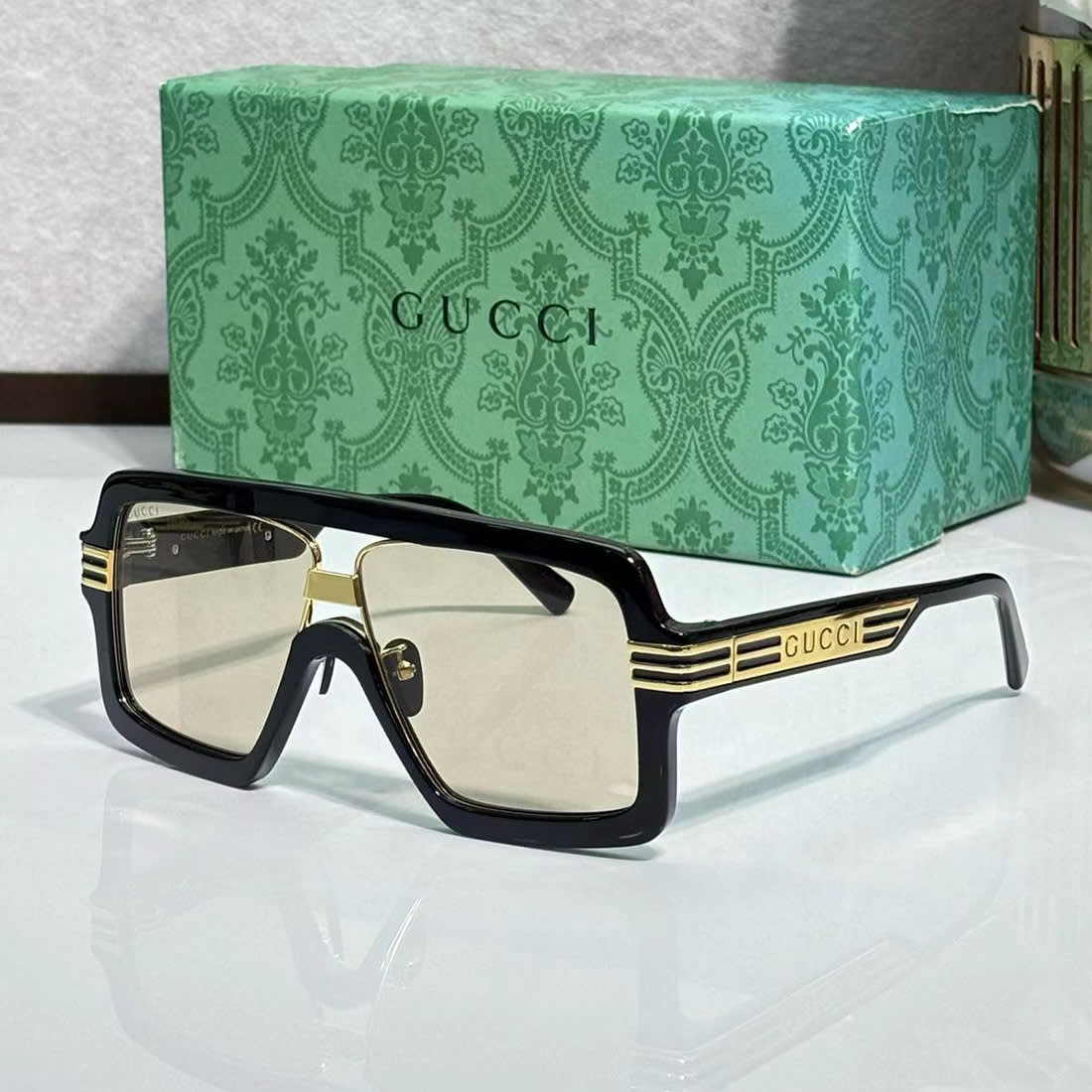 Gucci Black & Brown Women's Sunglasses-4