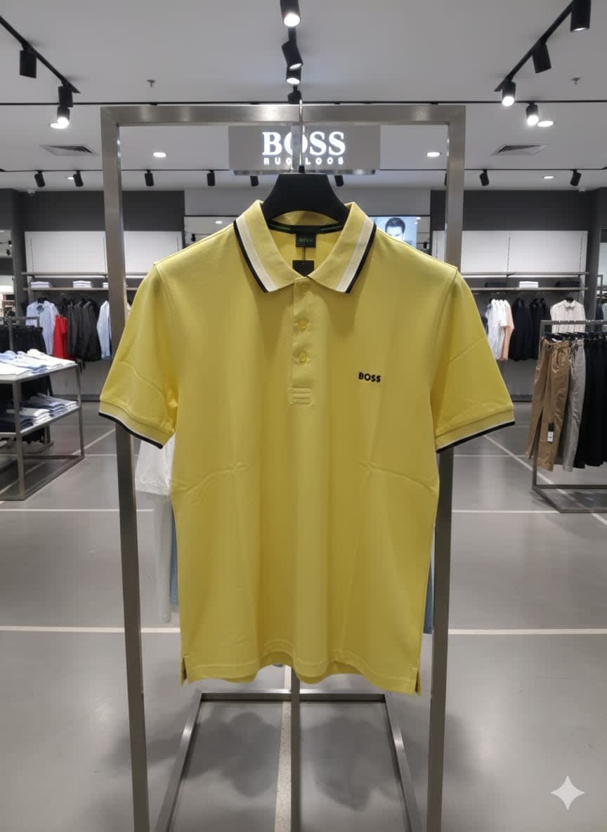 Hugo Boss Yellow Premium Quality Tees-2