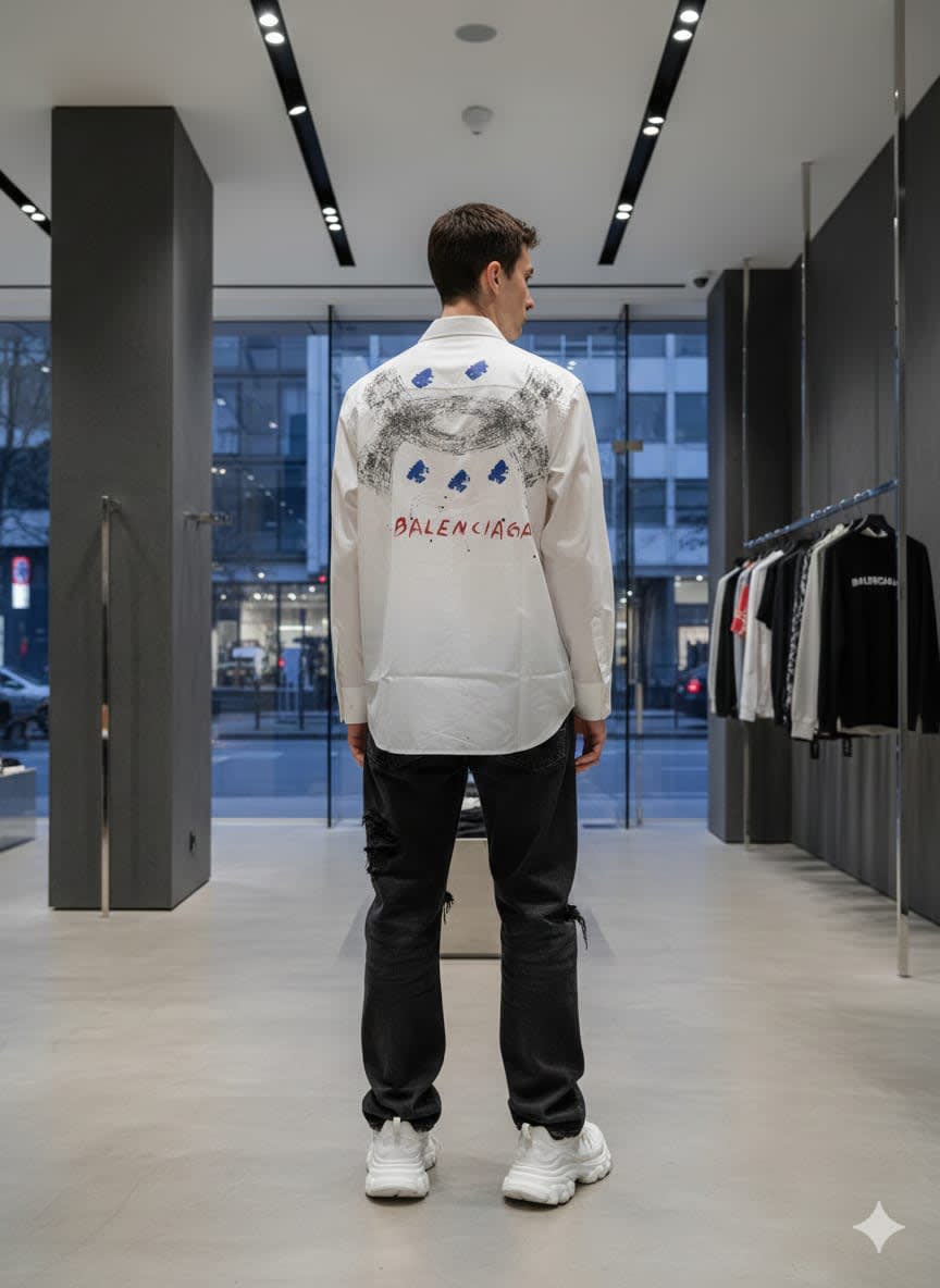 Balenciaga White Premium Quality Shirt-4