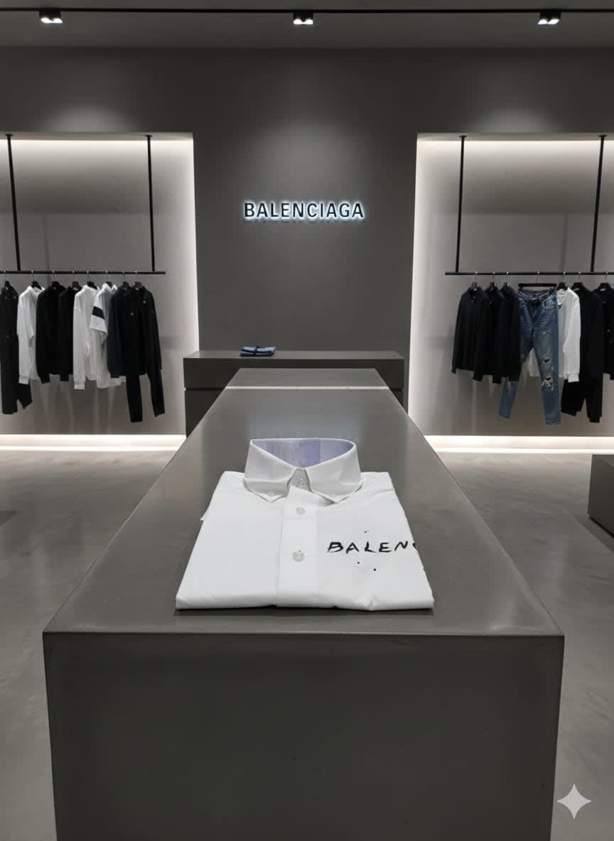 Balenciaga White Premium Quality Shirt-3