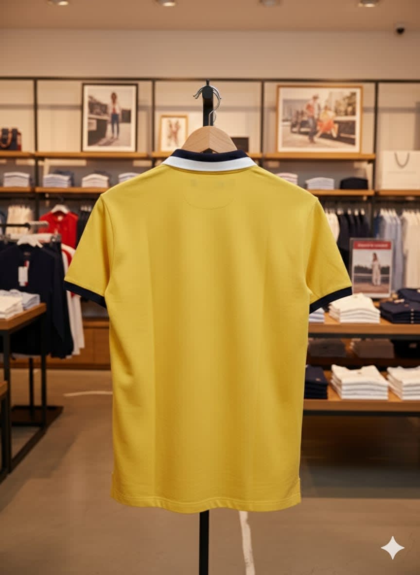 Tommy Hilfiger Yellow Premium Quality Tees-3
