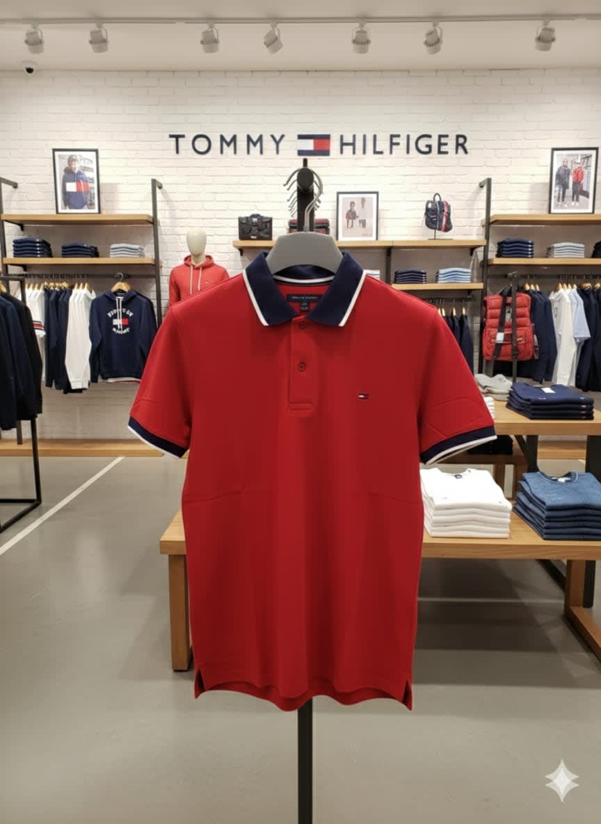 Tommy Hilfiger Red Premium Quality Tees-3