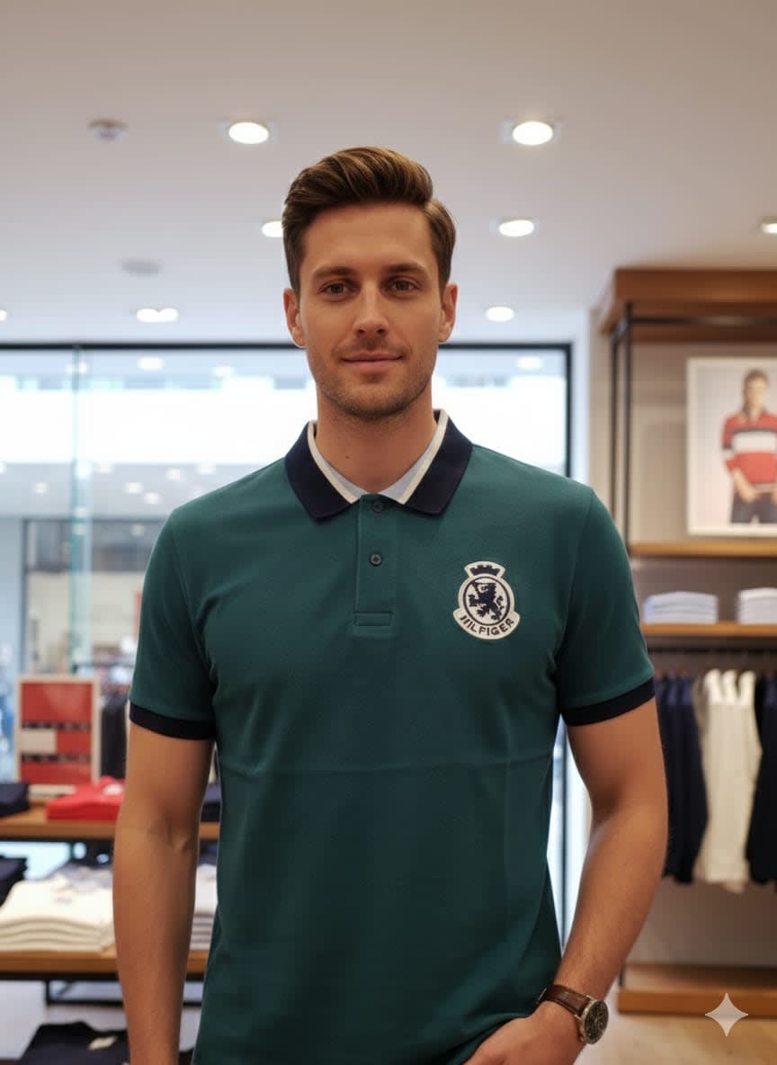 Tommy Hilfiger Green Premium Quality Tees-1