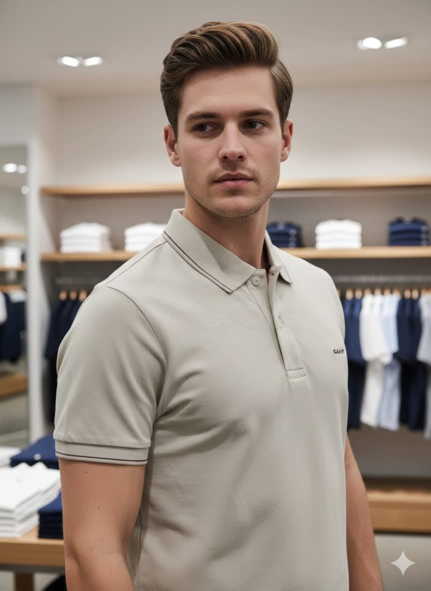 Gant Grey Premium Quality T-shirt-1