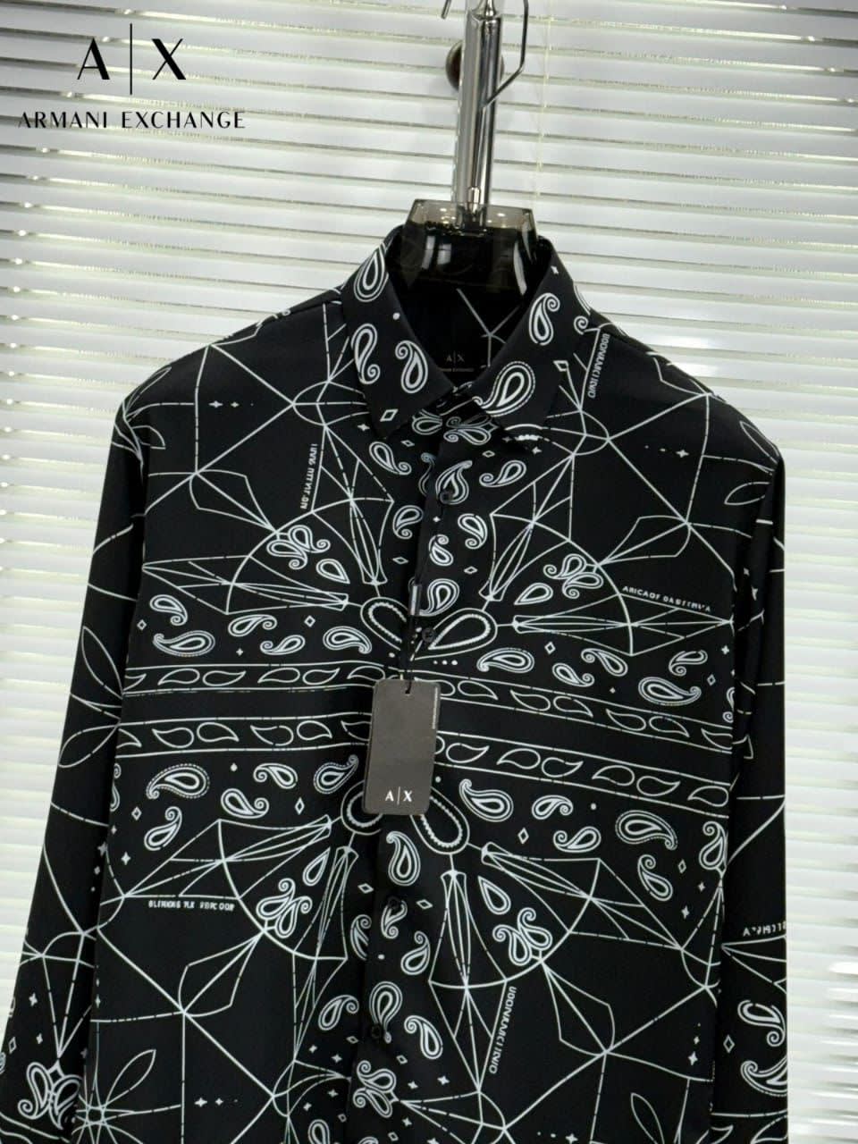 Armani Exchange Black Pemium Quality Cotton Shirt-1