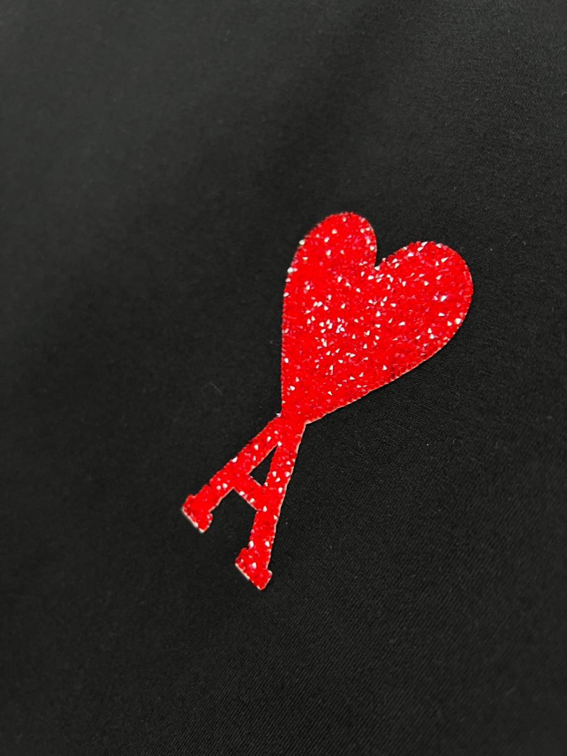 Ami Black Premium Quality Heart Logo T-shirt-4