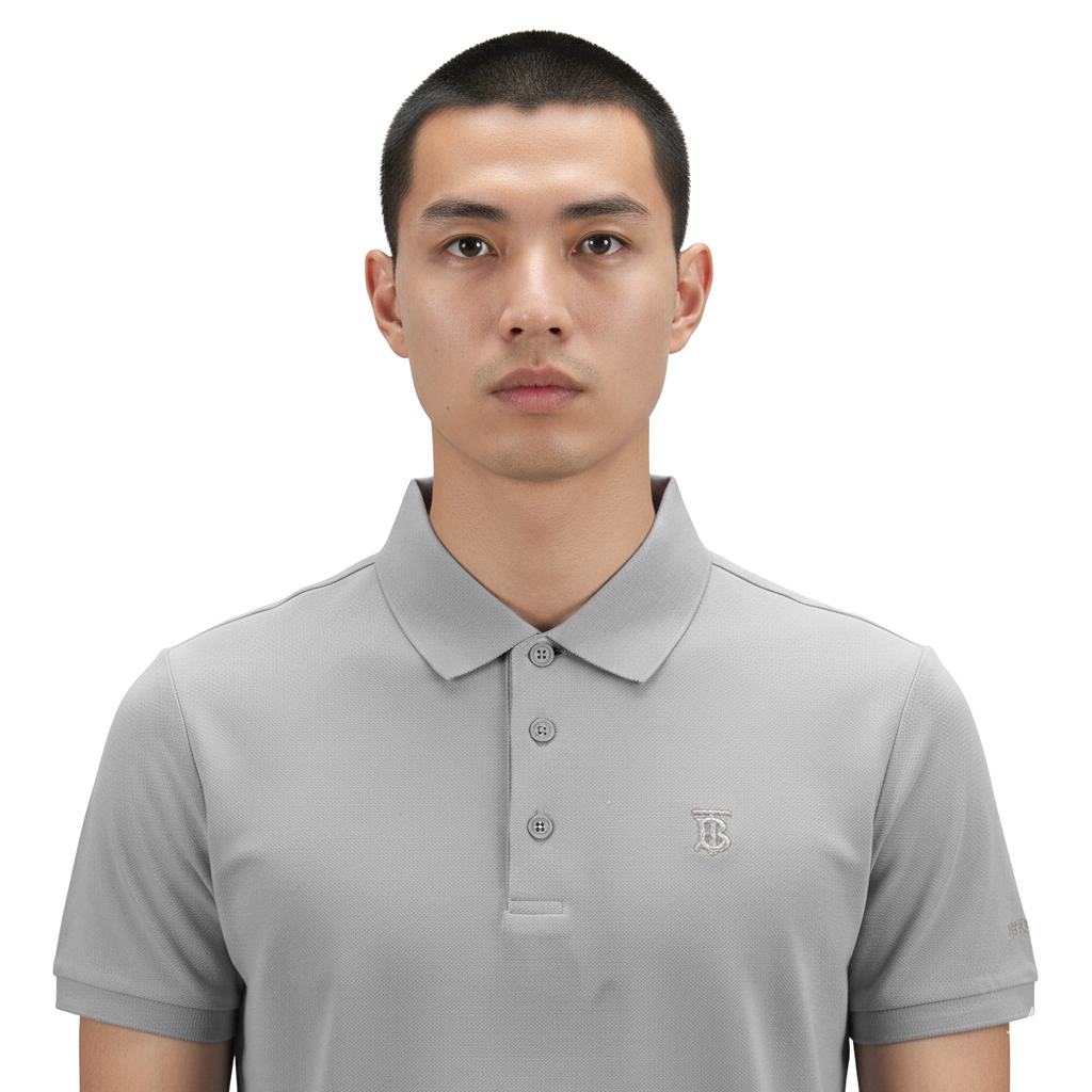 Burberry TB Embroidered Icon Grey Premium T-shirt-4