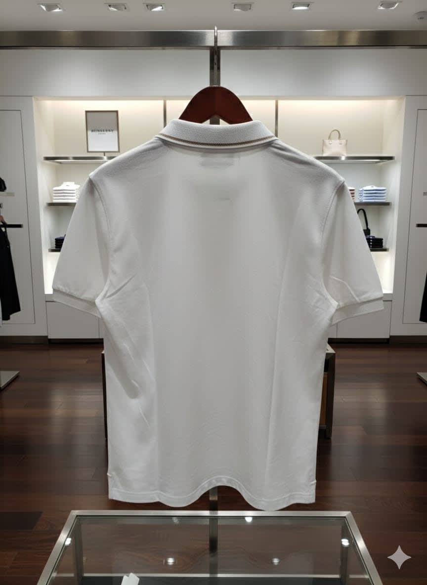Burberry White Premium Quality T-shirt-3