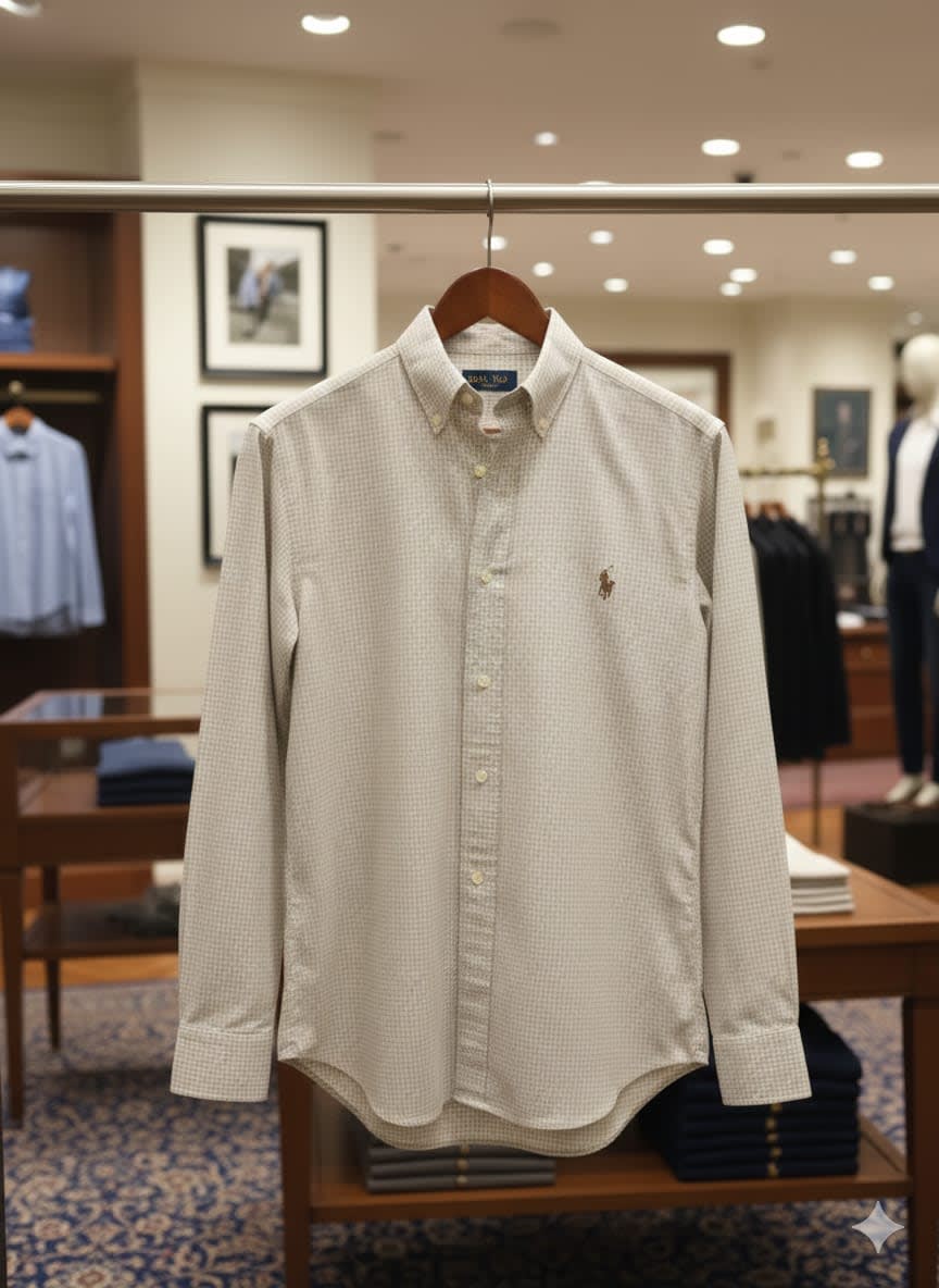 Ralph Lauren Beige Premium Quality Cotton Shirt-1