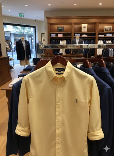 Ralph Lauren Yellow Premium Quality Cotton Shirt-2