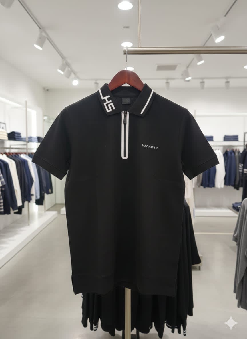 Hackett Black Premium Quality Polo T-shirt-1