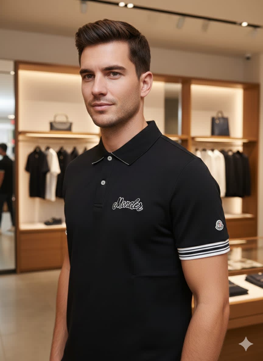 Moncler Black Premium Quality T-shirt-1