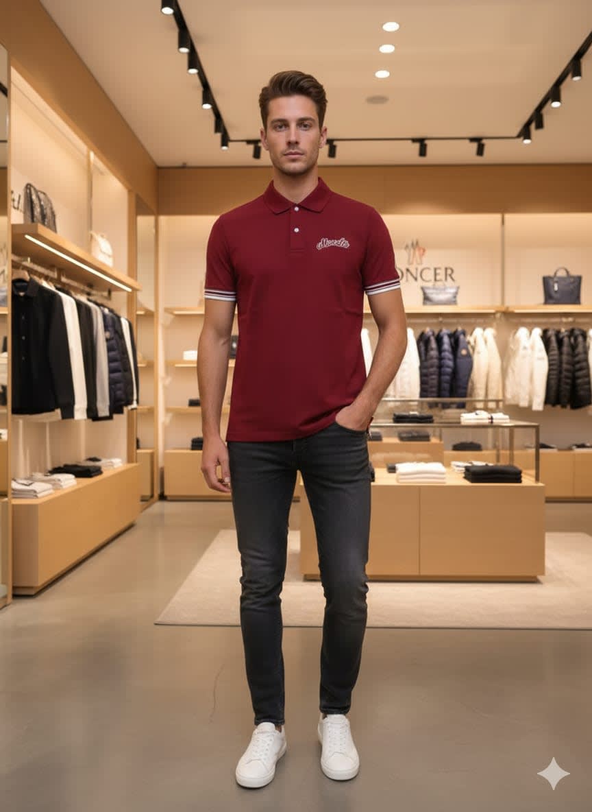 Moncler Wine Premium Quality T-shirt-0