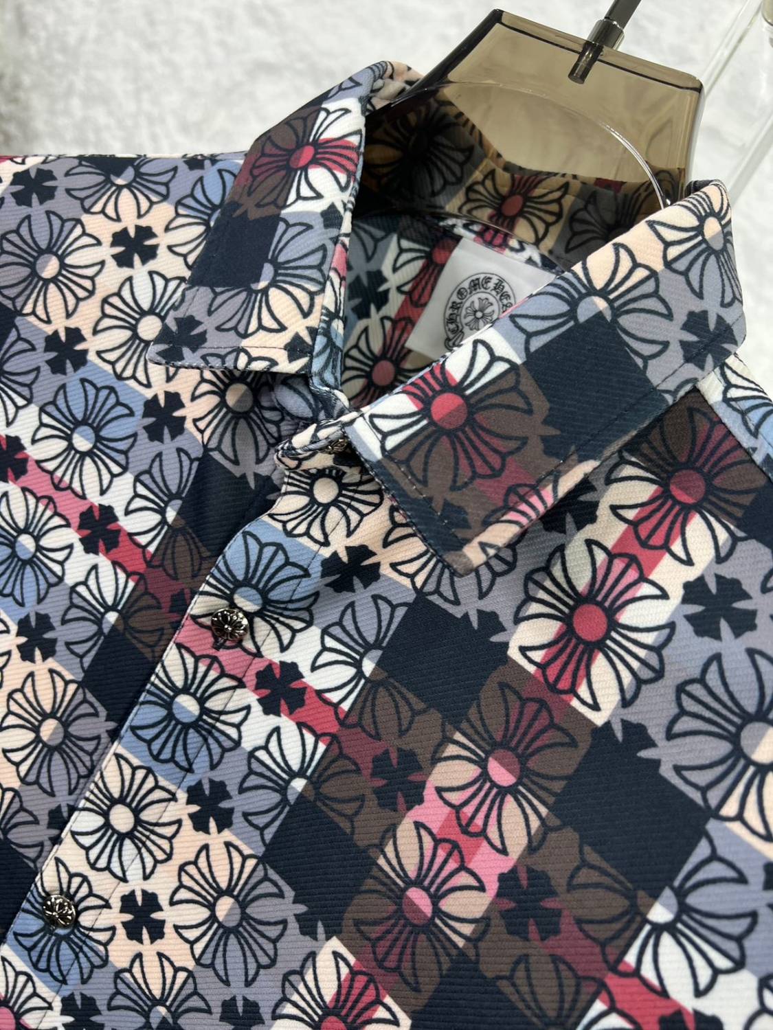 Chrome Hearts Printed Pink Premium Quality Shirt-3