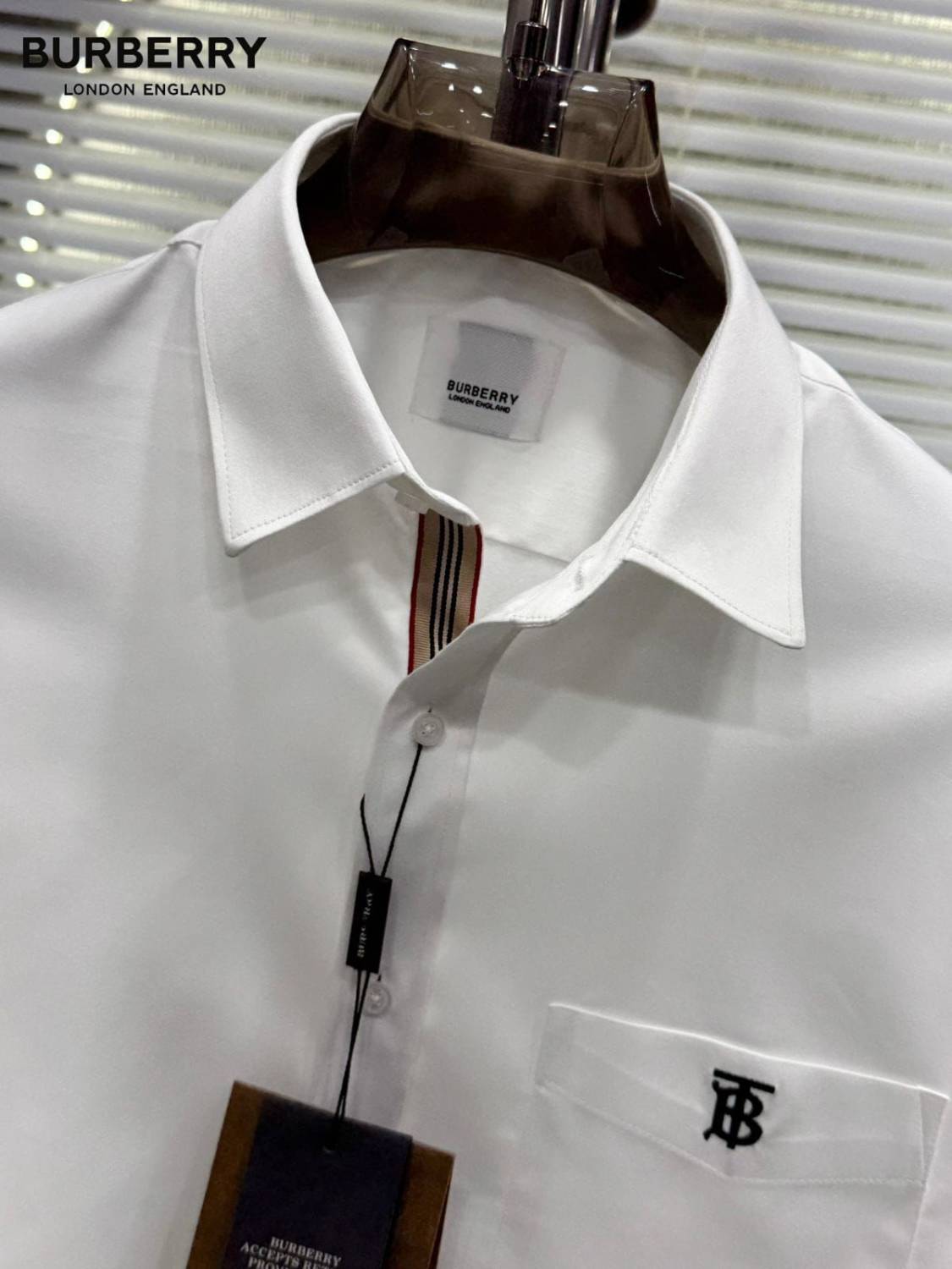 Burberry White Premium Quality Shirt-3
