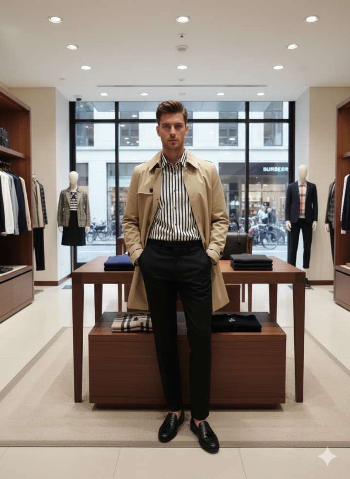 Burberry White Premium Quality Shirt-2