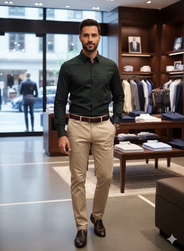 Hackett Dark Green Premium Quality Shirt-1