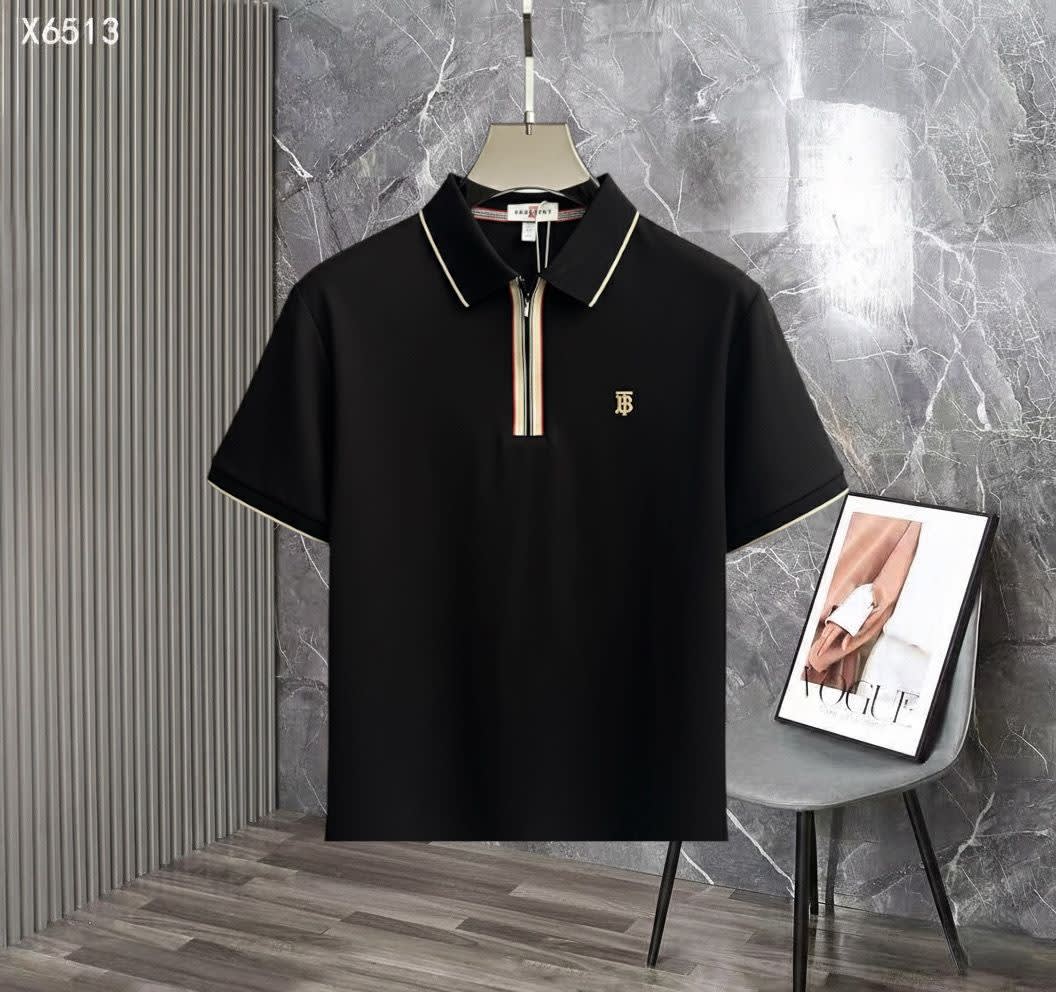 Burberry Black Premium Exclusive Polo T-shirt-0