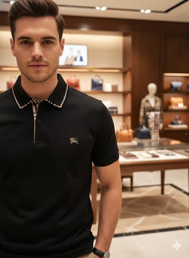 Burberry Black Premium Quality T-shirt-1