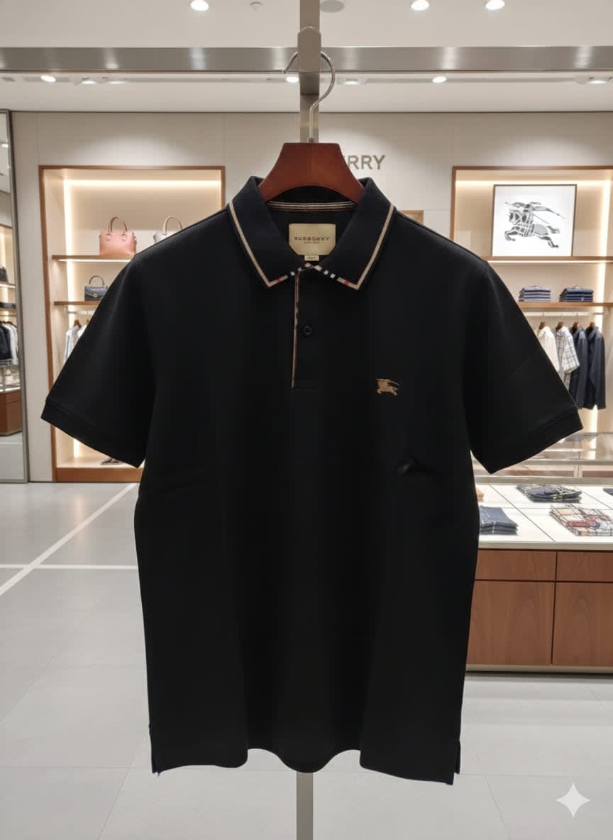 Burberry Black Premium Quality T-shirt-2
