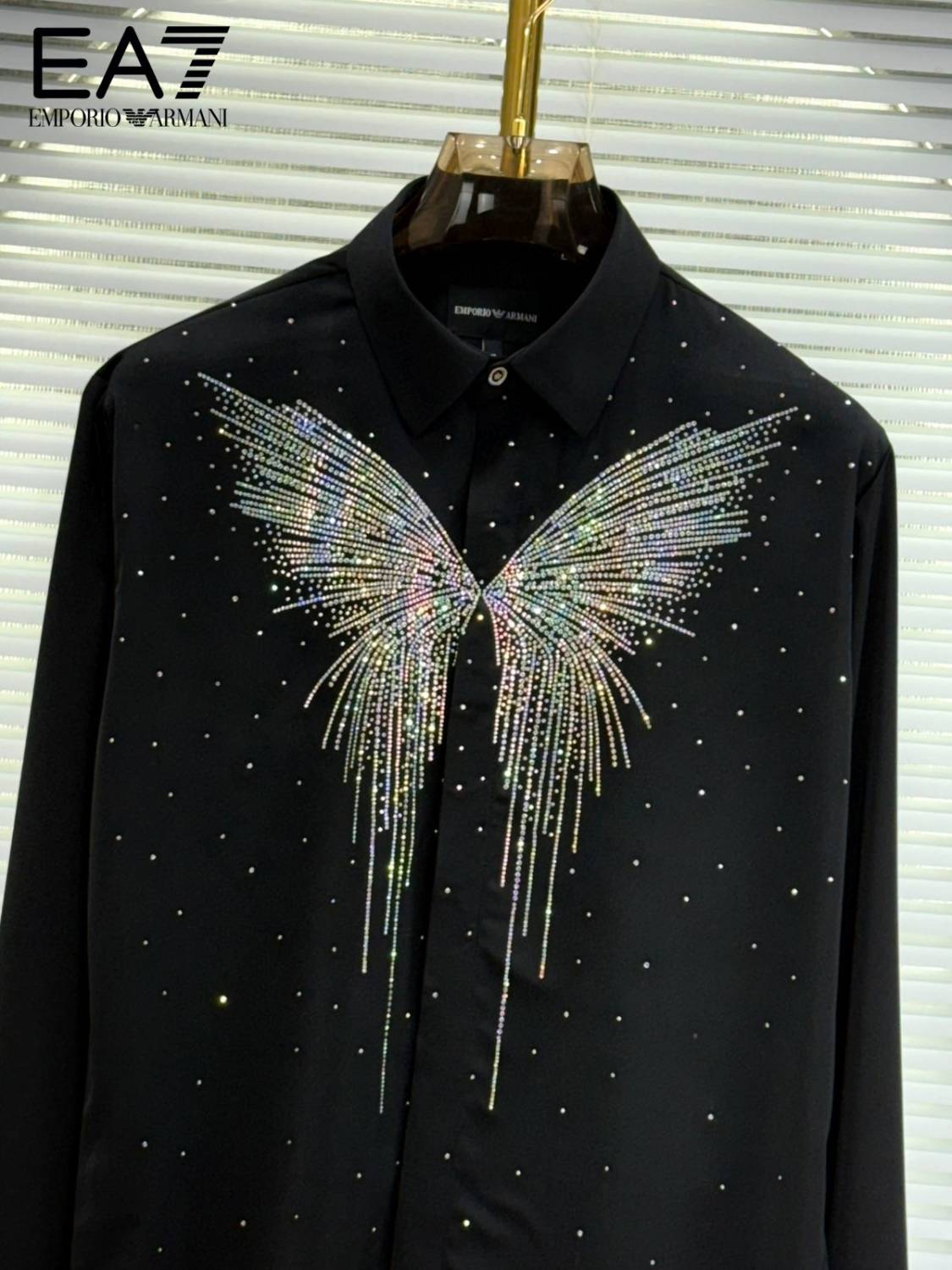 Emporio Armani butterfly Print Black Premium Shirt-1