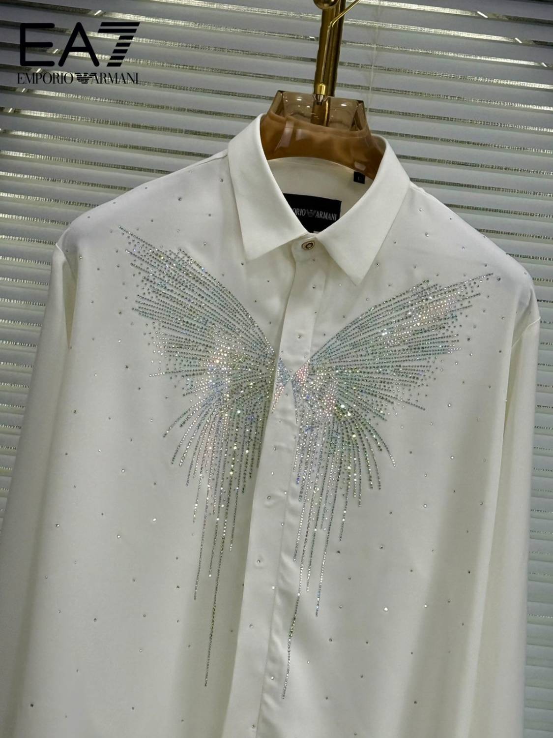Emporio Armani butterfly Print White Premium Shirt-1